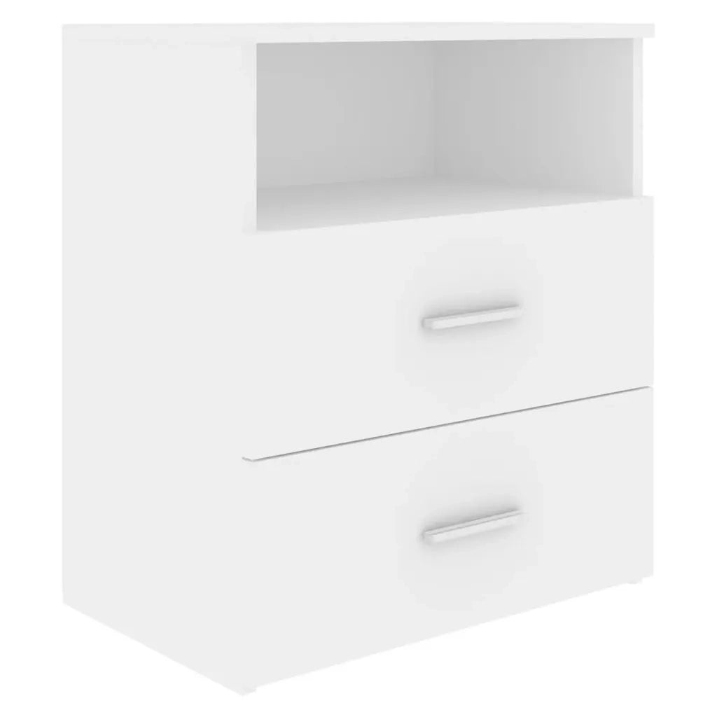 Comodino-Tavolino da notte Bianco 50x32x60 cm