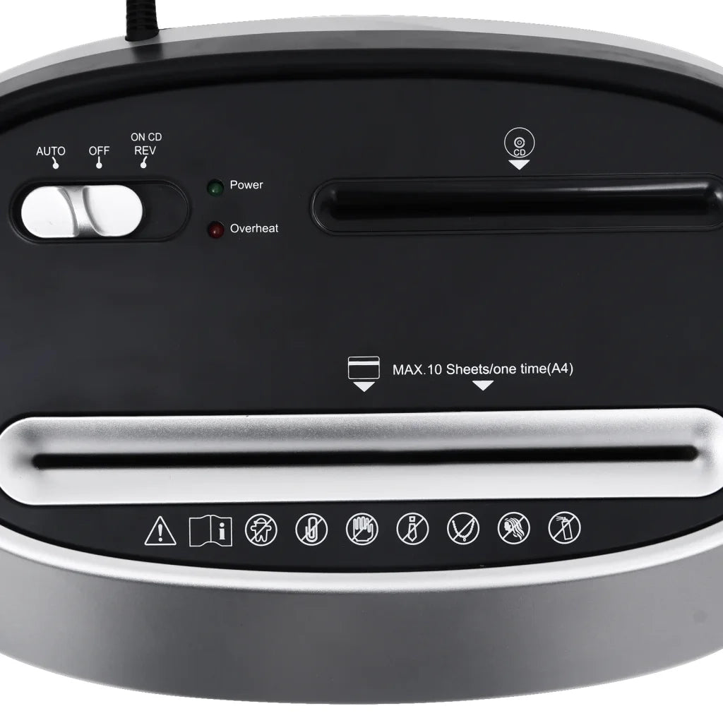 Tritadocumenti 10 Fogli Taglio Trasversale Nero CFW3109570