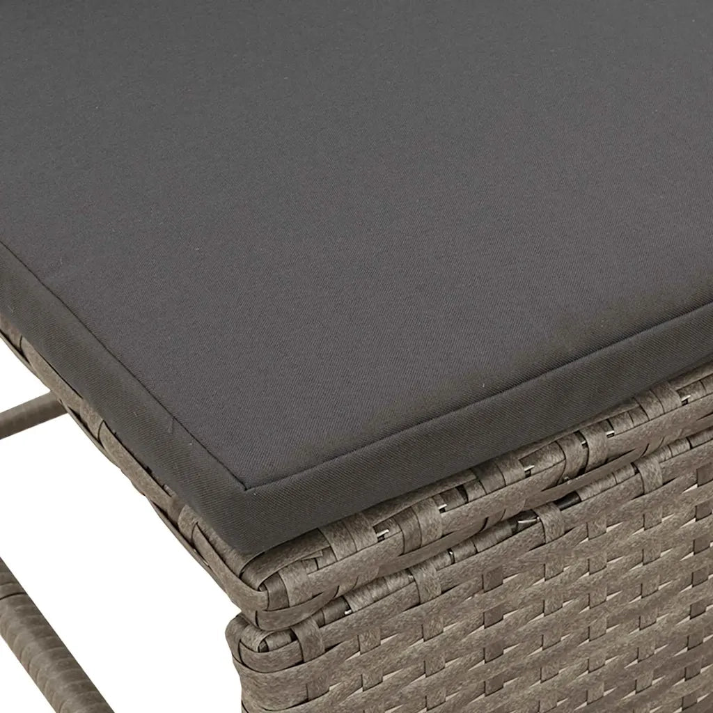 Set Divano da Giardino 6 pz | Set Salotto da Giardino Grigio e Grigio Scuro polyrattan