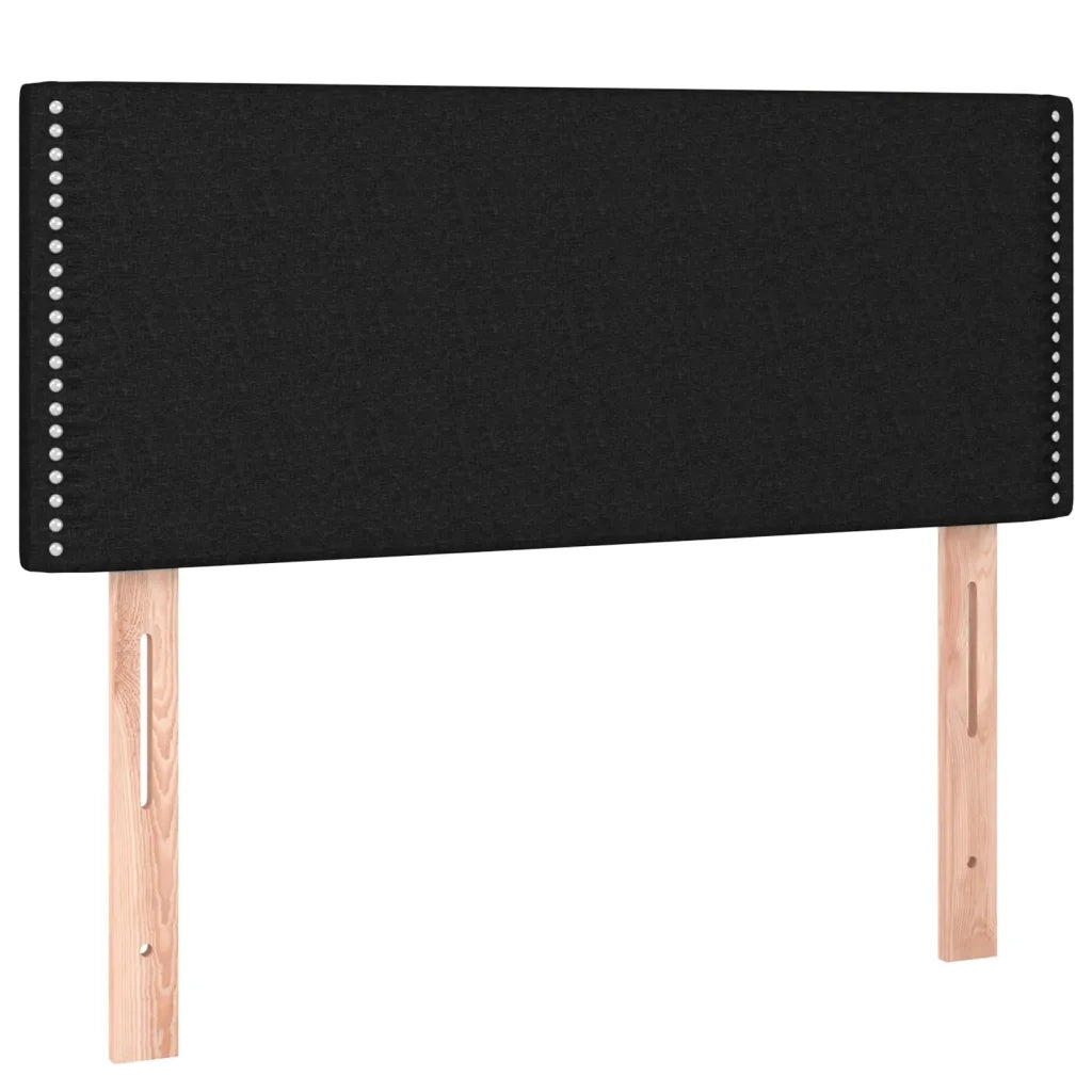 Giroletto a Molle con Materasso-Struttura Letto Nero 90x190 cm in Tessuto 117507