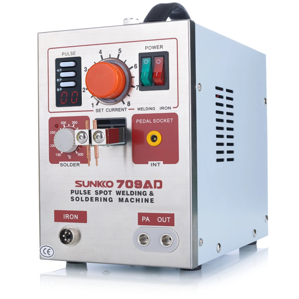 Saldatrice a Punti Sunkko 709AD – Alta Potenza e Precisione | 3,2 kW, 30-800A | Per Batterie e Componenti Elettronici