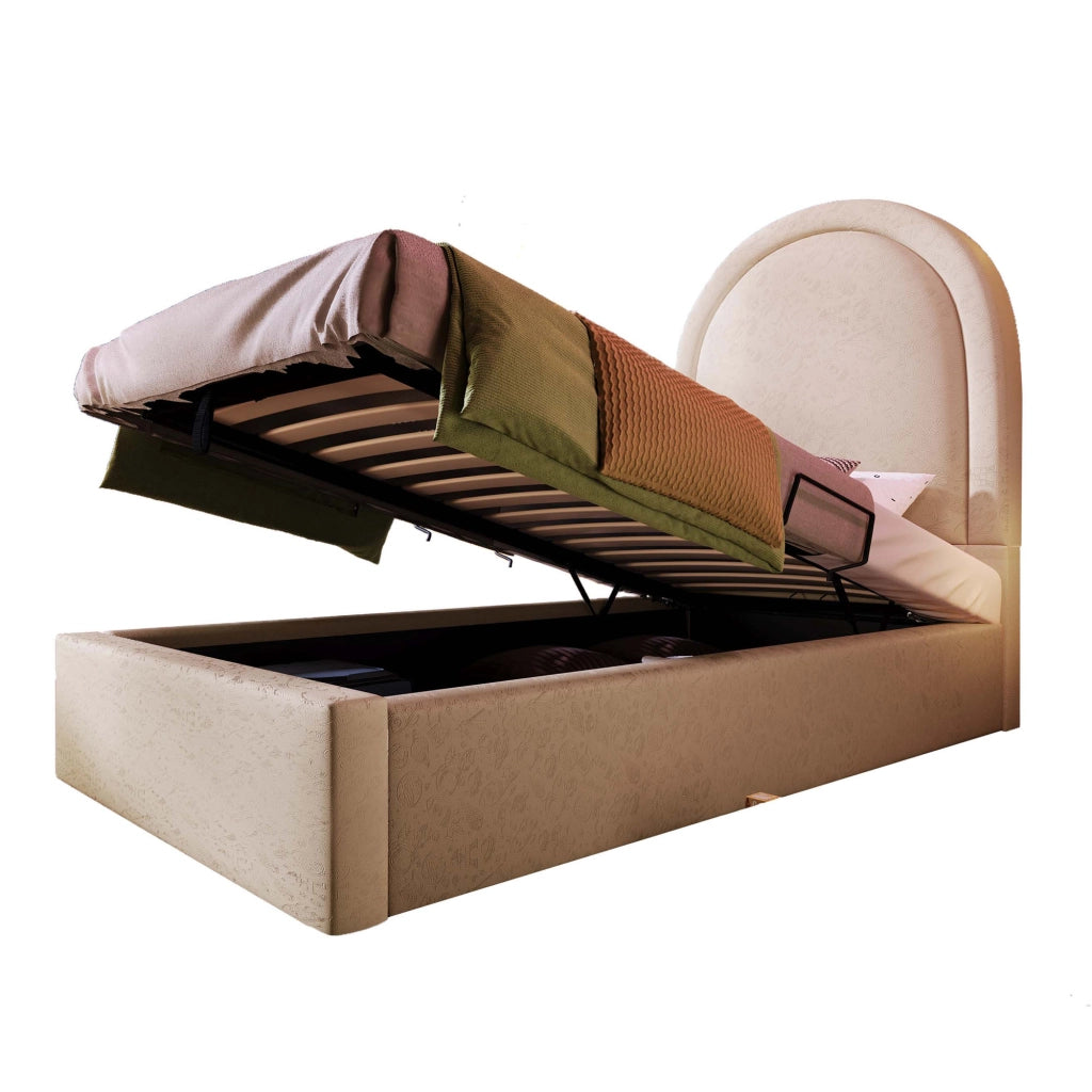letto imbottito pu beige 90 x 200 cm