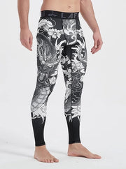 Leggins Sportivi con Compressione Rapida per Uomo - Cinturino di Supporto