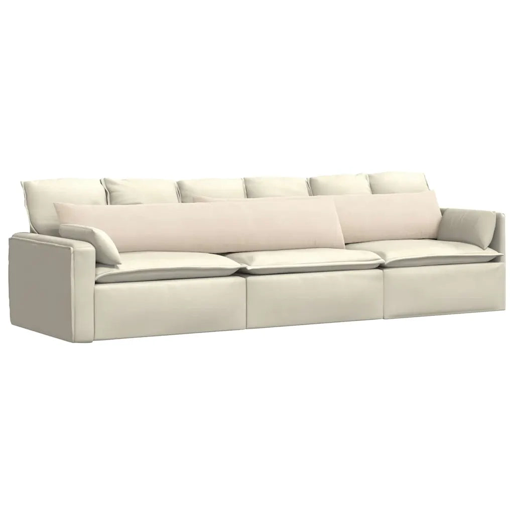 Cuscini da Divano 2 pcs Beige 200 x 40 cm Tessuto 42013902