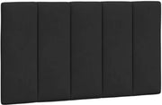 Cuscino di Supporto per Letto in Velluto 80 cm - Nero - Cuscino Comodo e Sostenitivo