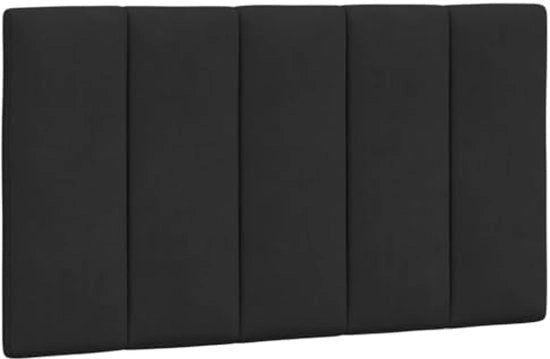 Cuscino di Supporto per Letto in Velluto 80 cm - Nero - Cuscino Comodo e Sostenitivo
