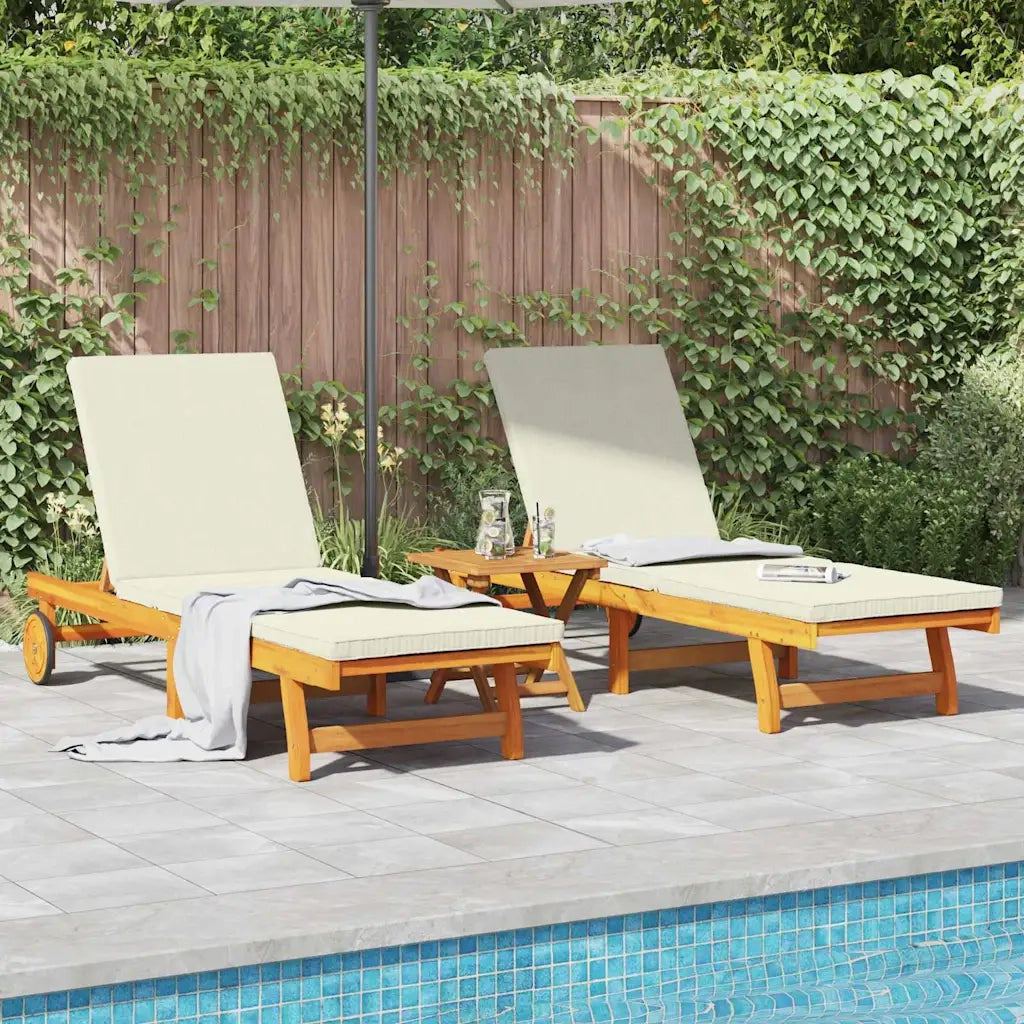 Lettino da sole 2 pcs Marrone 65 x 199 x 84 cm 3325194