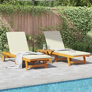 Lettino da sole 2 pcs Marrone 65 x 199 x 84 cm 3325194