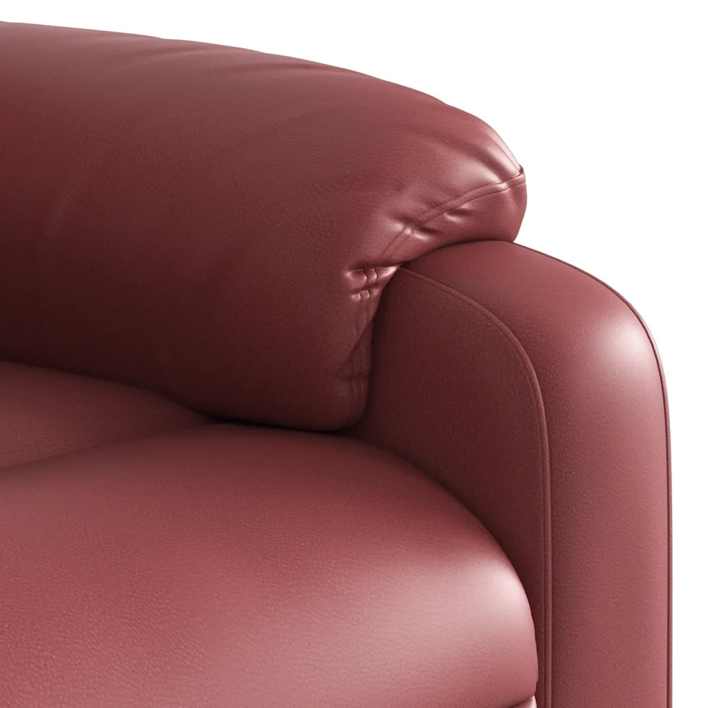 Poltrona Reclinabile Rosso Vino in Similpelle 373490