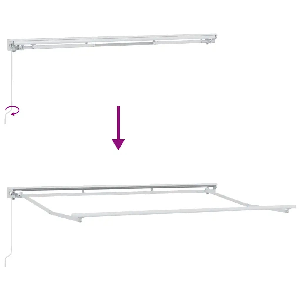 Struttura della tenda Regolabile Bianco 3,5 x 2 m Acciaio 42002524