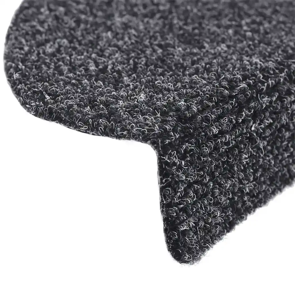 Tappetini per scale autoadesivi 20 pz 56x17x3 cm Grigio scuro semicircolari 3365668