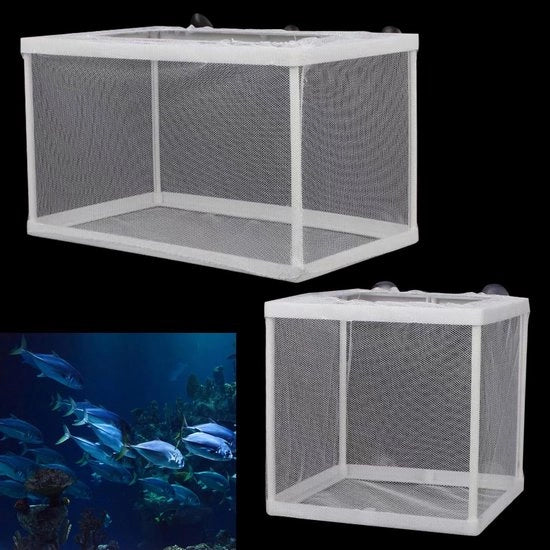 Set di isolamento per acquario - 2 pezzi - Isolante in plastica - Robusto - Dimensioni 14,5 x 16/26,5 x 15,5 cm - Rete per acquario