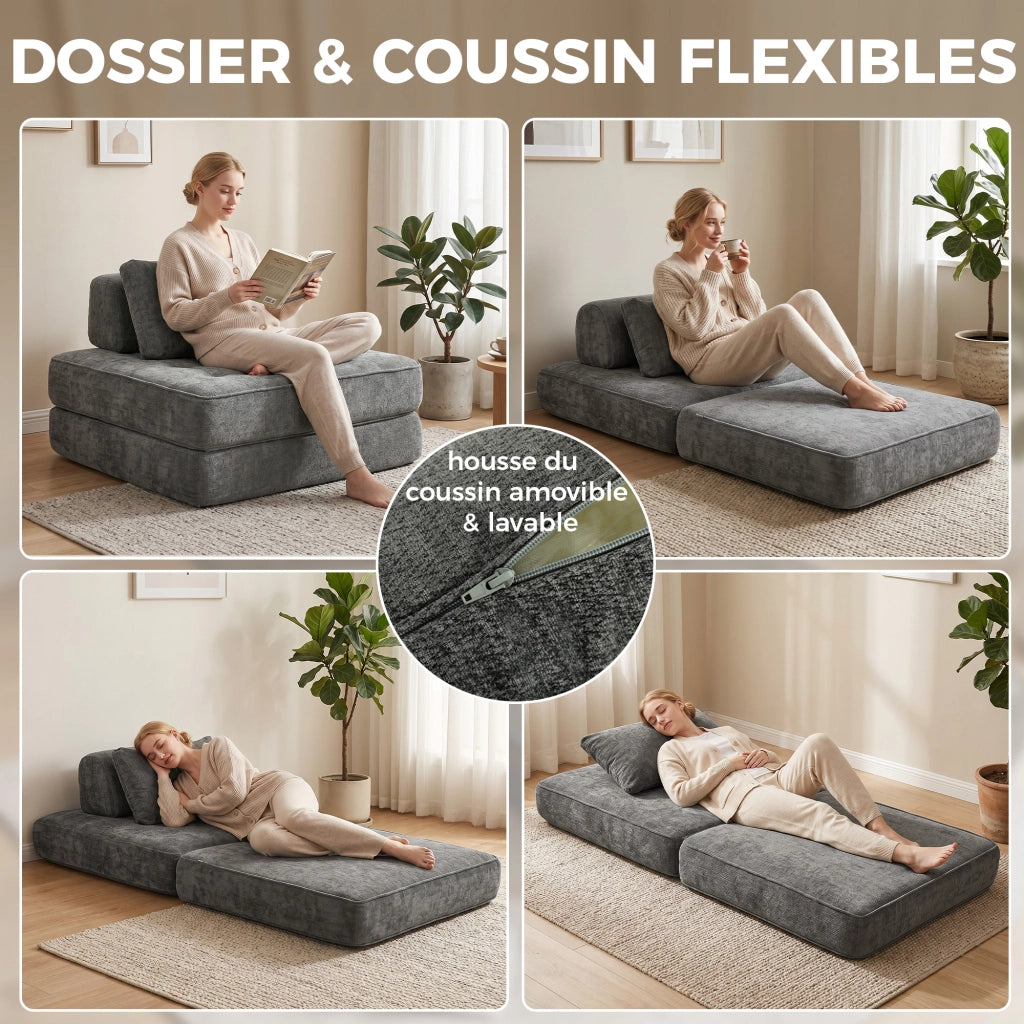Divano letto ¨C Minimal ¨C Grigio