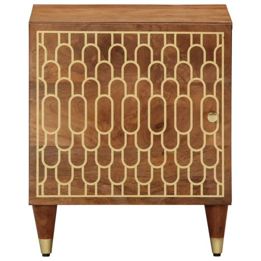 Comodino 40x33x46 cm in Legno Massello di Mango 358280