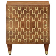 Comodino 40x33x46 cm in Legno Massello di Mango 358280