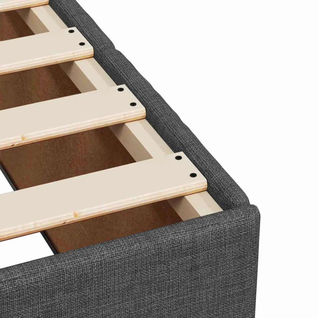Letto box spring con materasso Grigio Scuro 140 x 200 cm 3454156