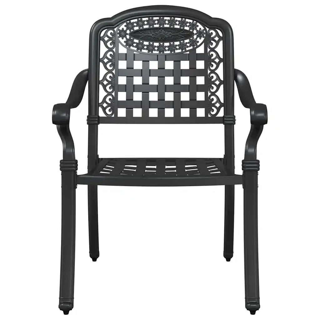 Set di Tavolo da Giardino 3 pcs Nero Alluminio pressofuso 3334725