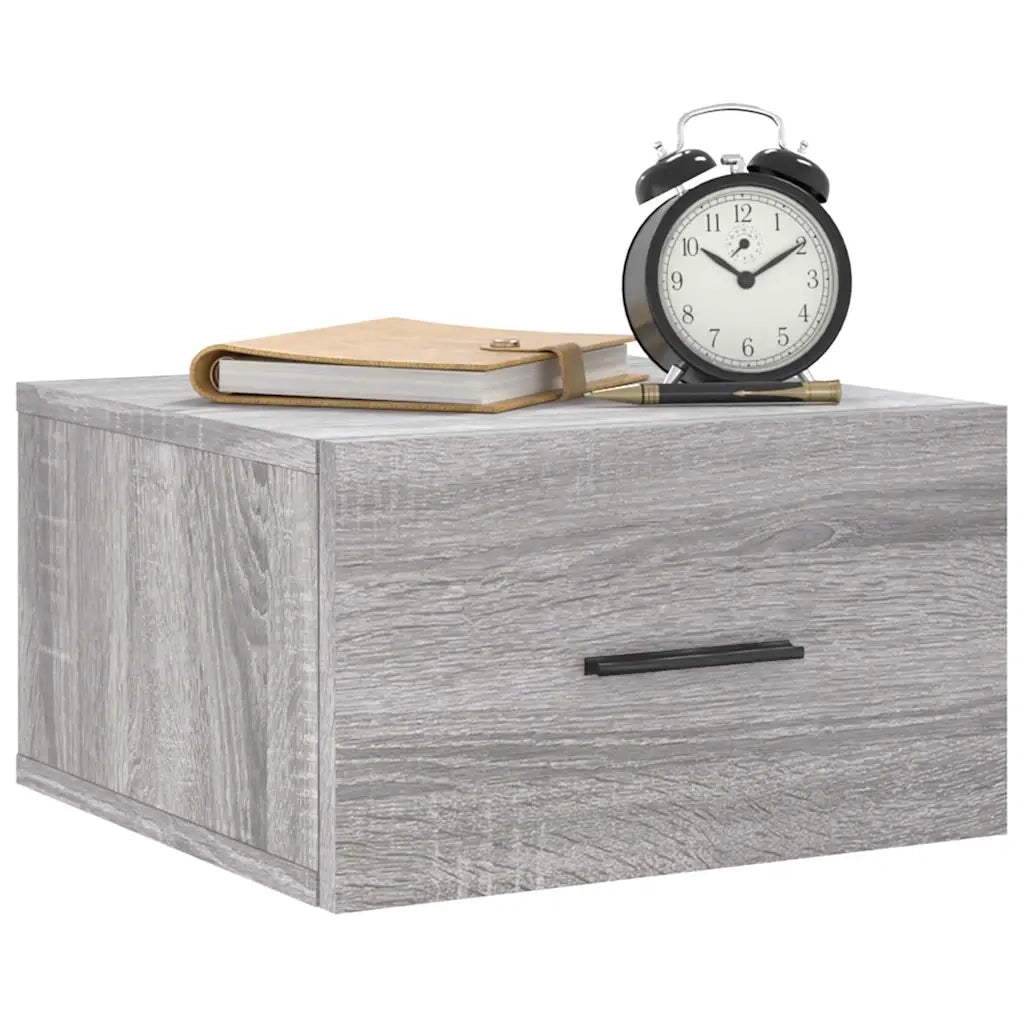 Comodini a Muro 2 pz Grigio Sonoma 35x35x20 cm 829865