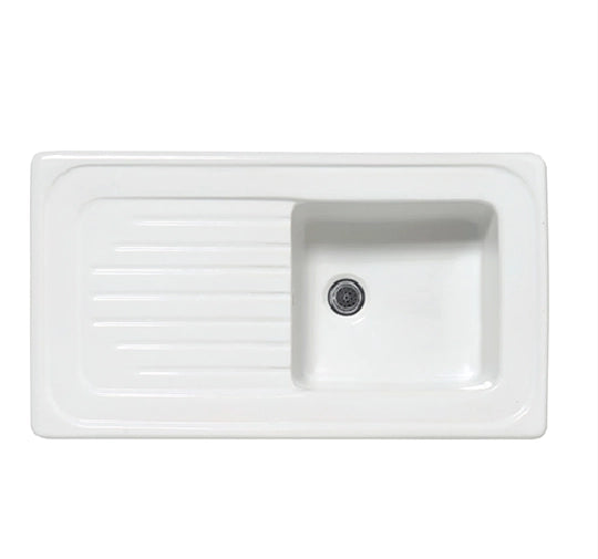Lavello da incasso in ceramica 90x50 cm - Bianco