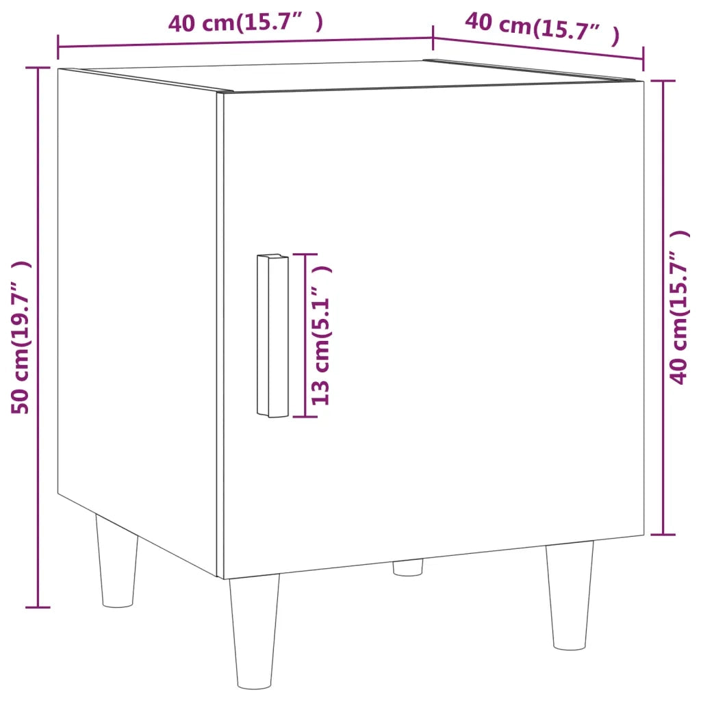 Comodino Rovere Sonoma in Legno Multistrato 812048
