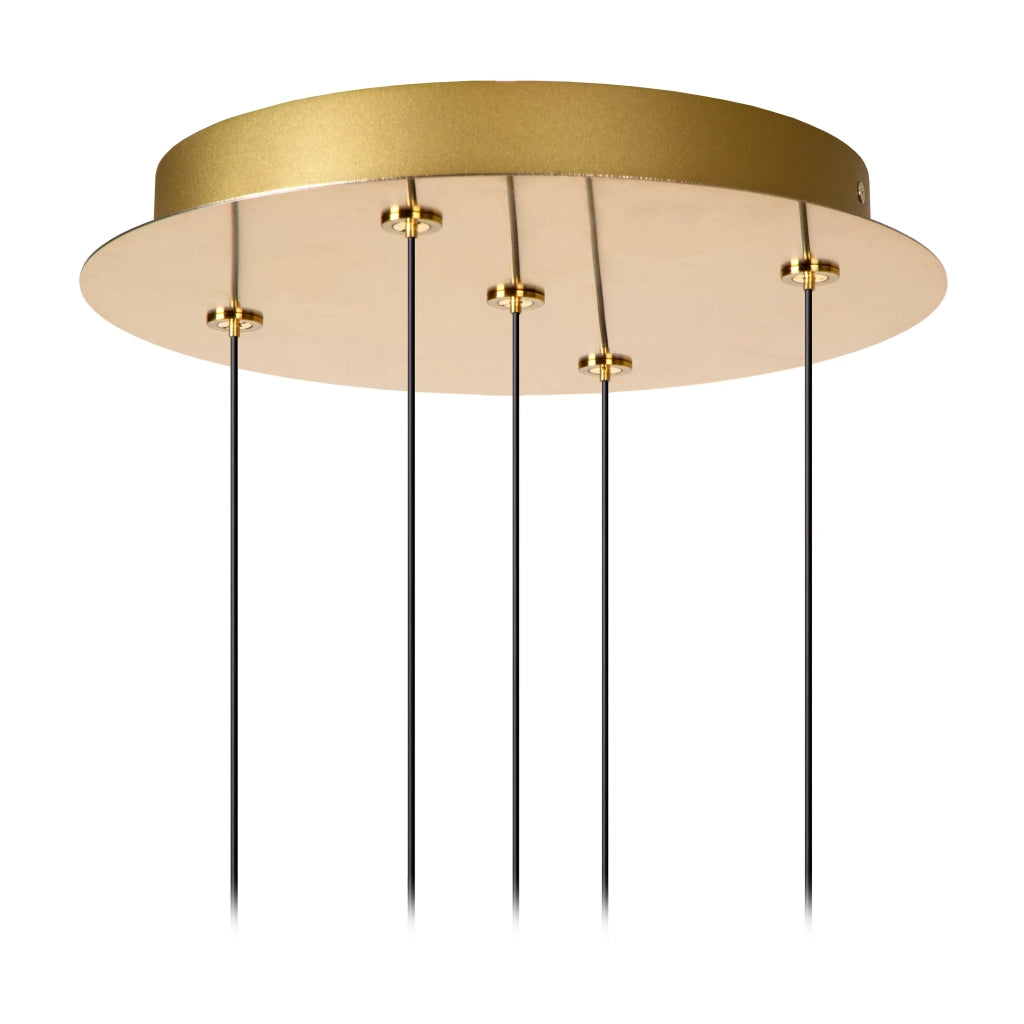 Lampada sospensione glamour vetro oro LED 7W Lucide