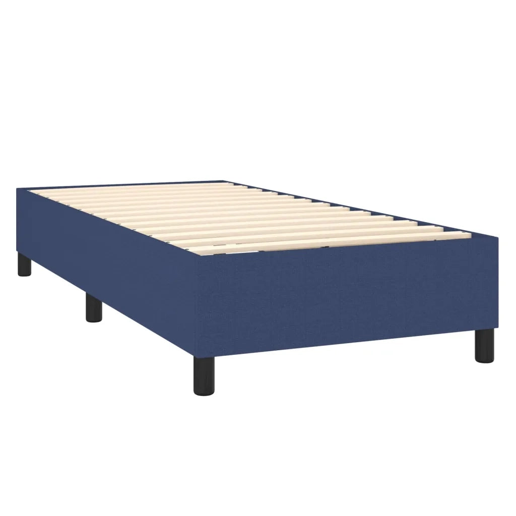 Struttura Letto a Rete a Molle Blu 80x200 cm in Tessuto 3120820