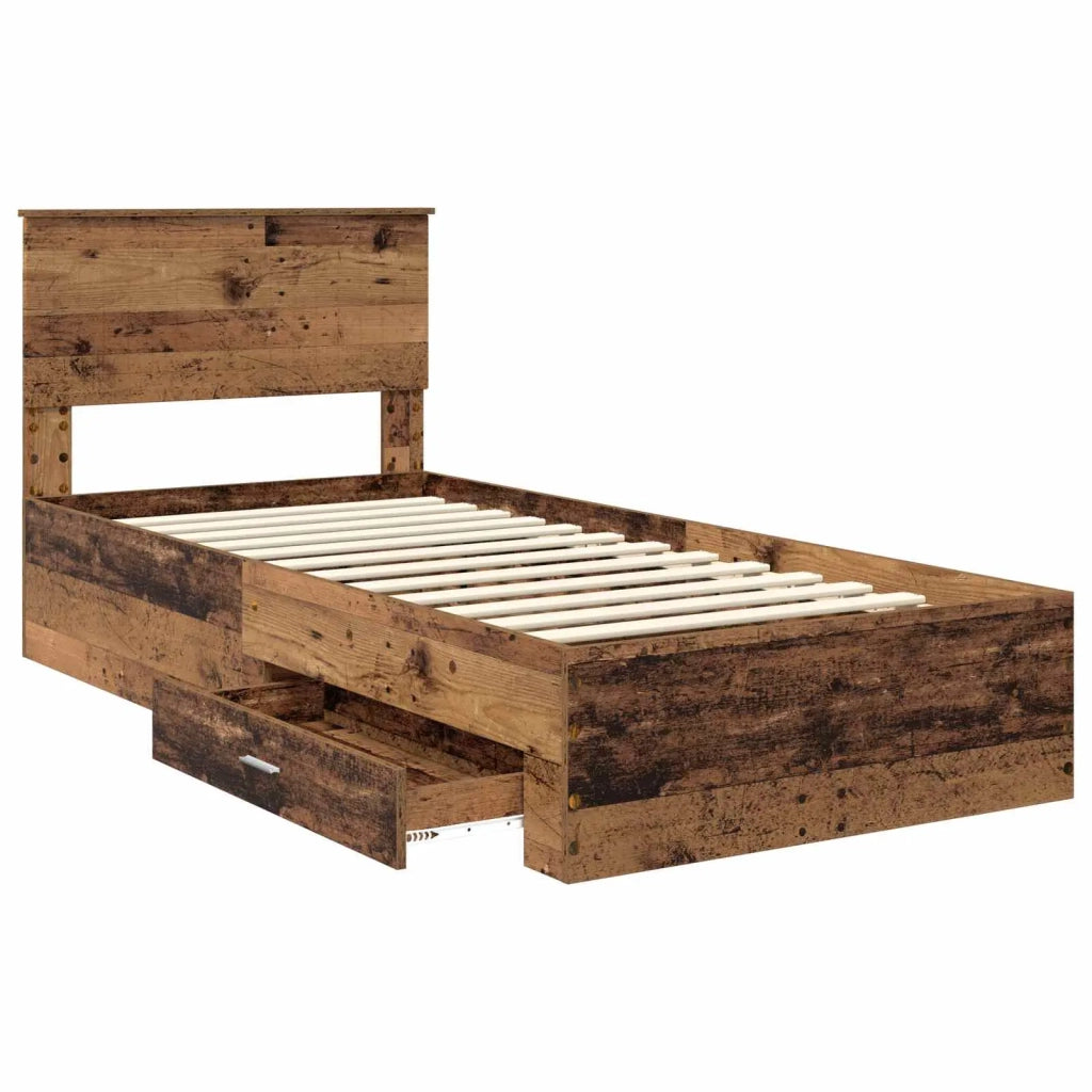 Struttura del letto-Giroletto Legno vecchio 90 x 190 cm Legno multistrato 427859