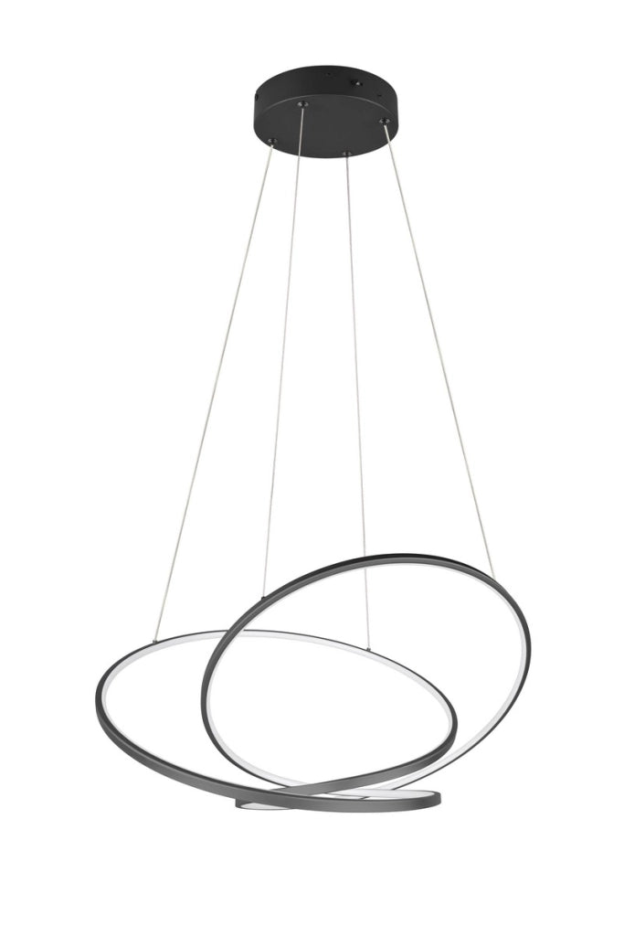 Lampada a sospensione moderna nera LED 52W CCT Darvin Trio