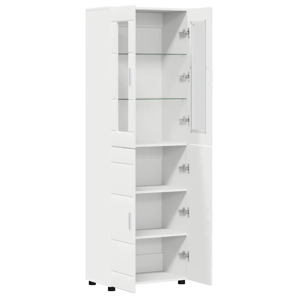Credenza FLORIN Bianco 60 x 35 x 182 cm Legno multistrato