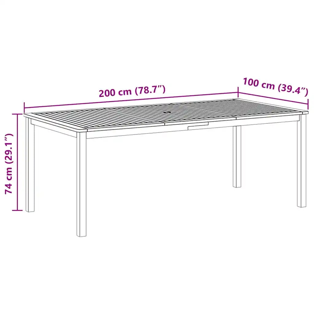 Set da Pranzo da Giardino 7 pz Nero 3067907