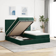 Struttura Letto Pouf con Materassi 200x200 cm Velluto 3313781