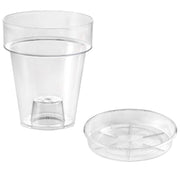 VASO per ORCHIDEE fioriera con SOTTOVASO TRASPARENTE orchidea Ø 17 cm Veca