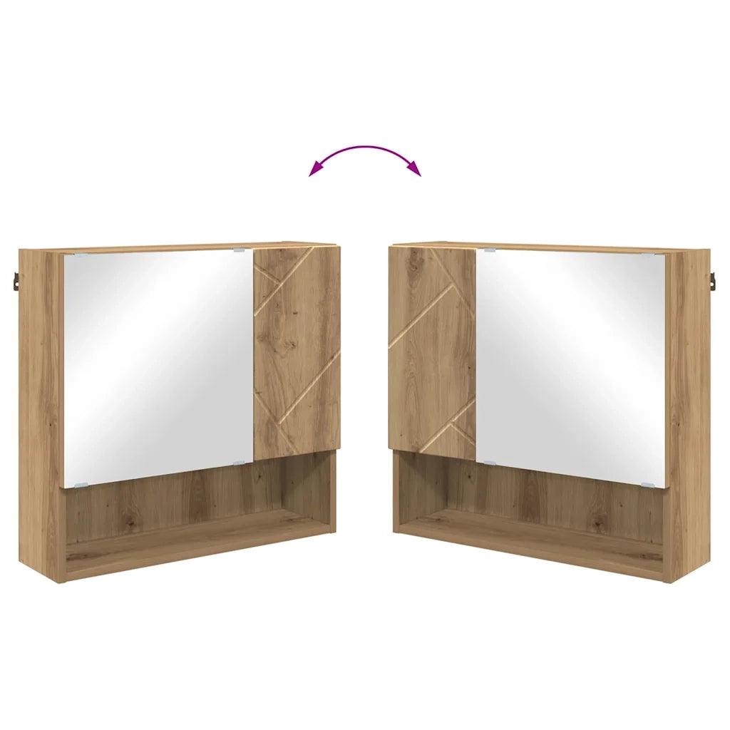 Mobiletto per specchio Rovere artigianale 59 x 17 x 55 cm 883373