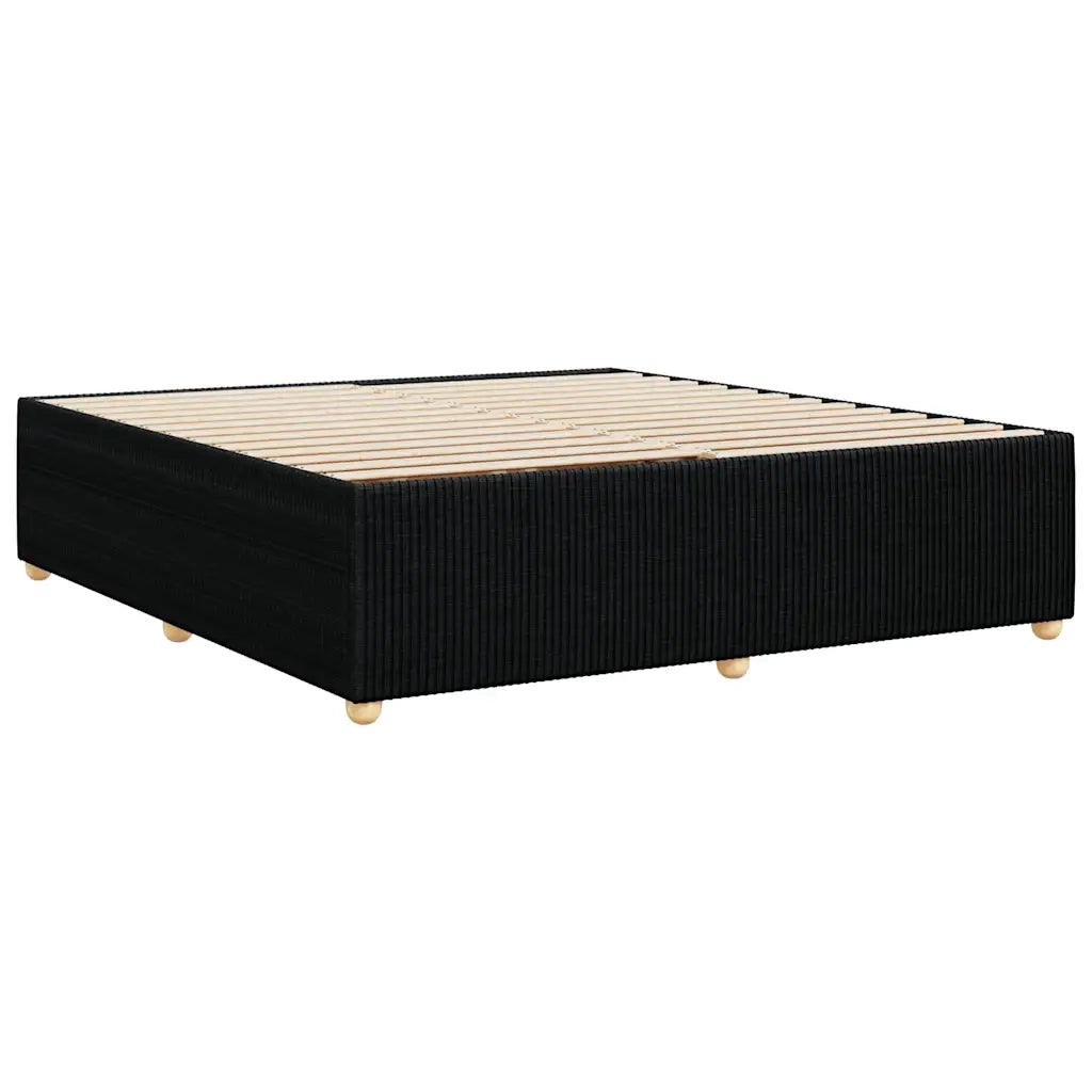 Giroletto senza Materasso Nero 200x200 cm in Tessuto