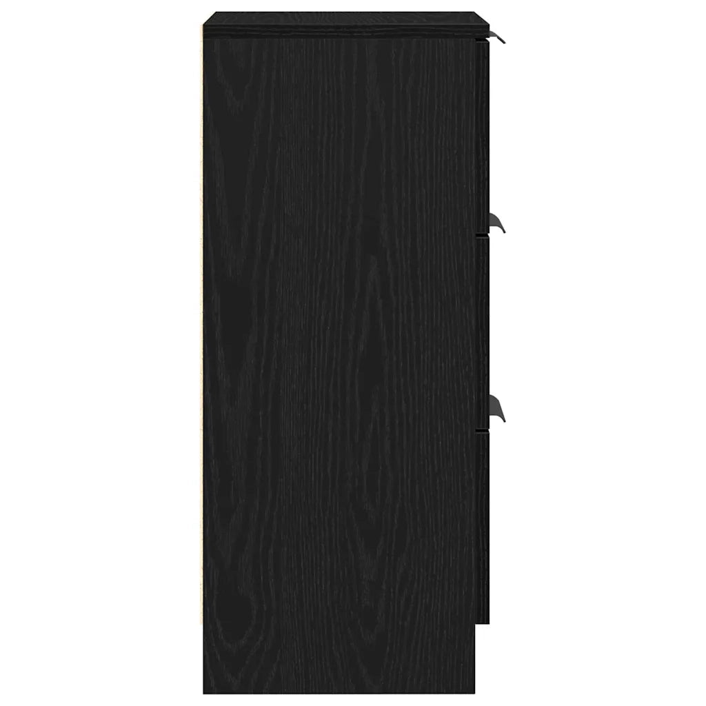 Credenza Rovere Nero 30 x 30 x 70 cm Legno multistrato 862774