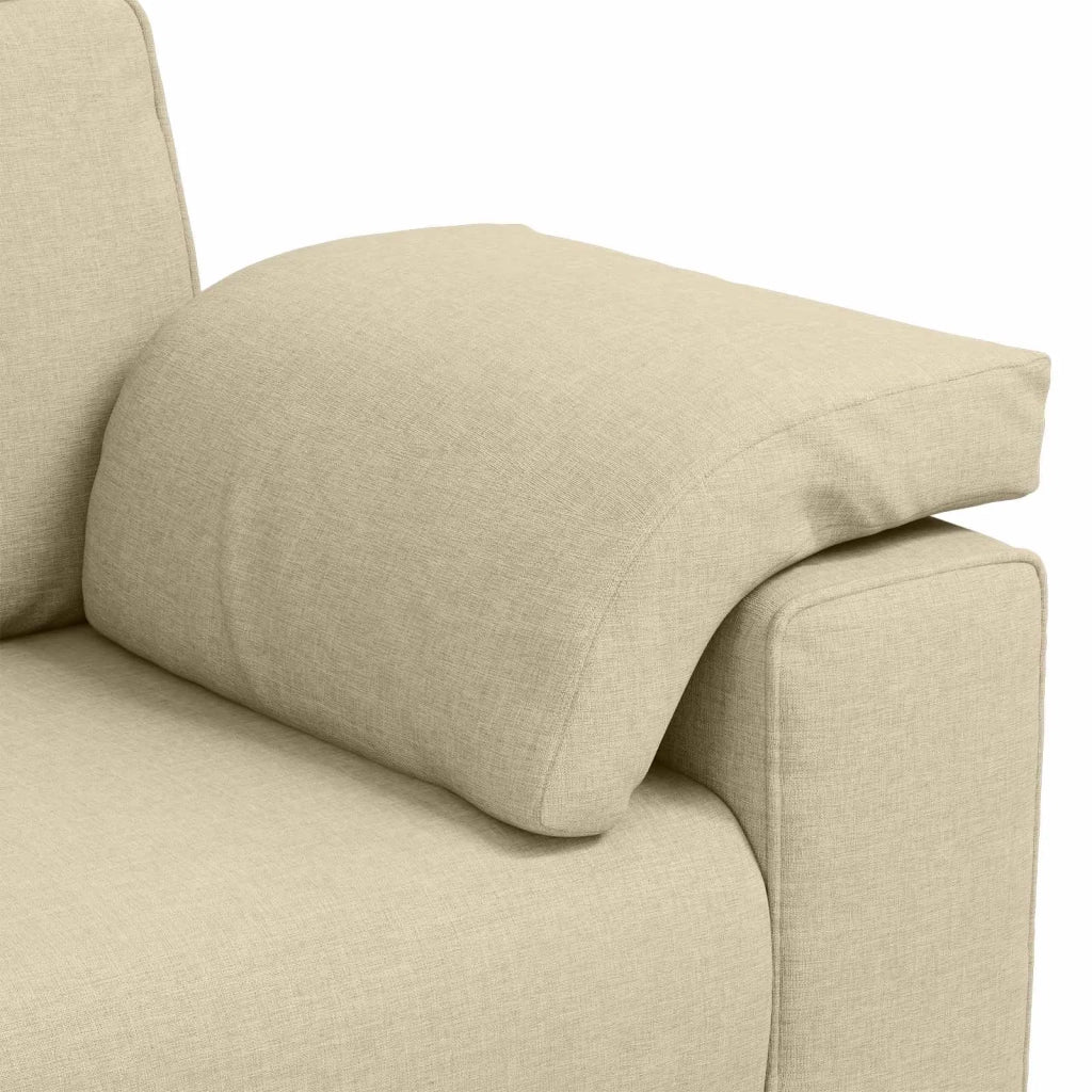 Divano 2 pcs Crema 219 x 80 x 82 cm Tessuto 3324747