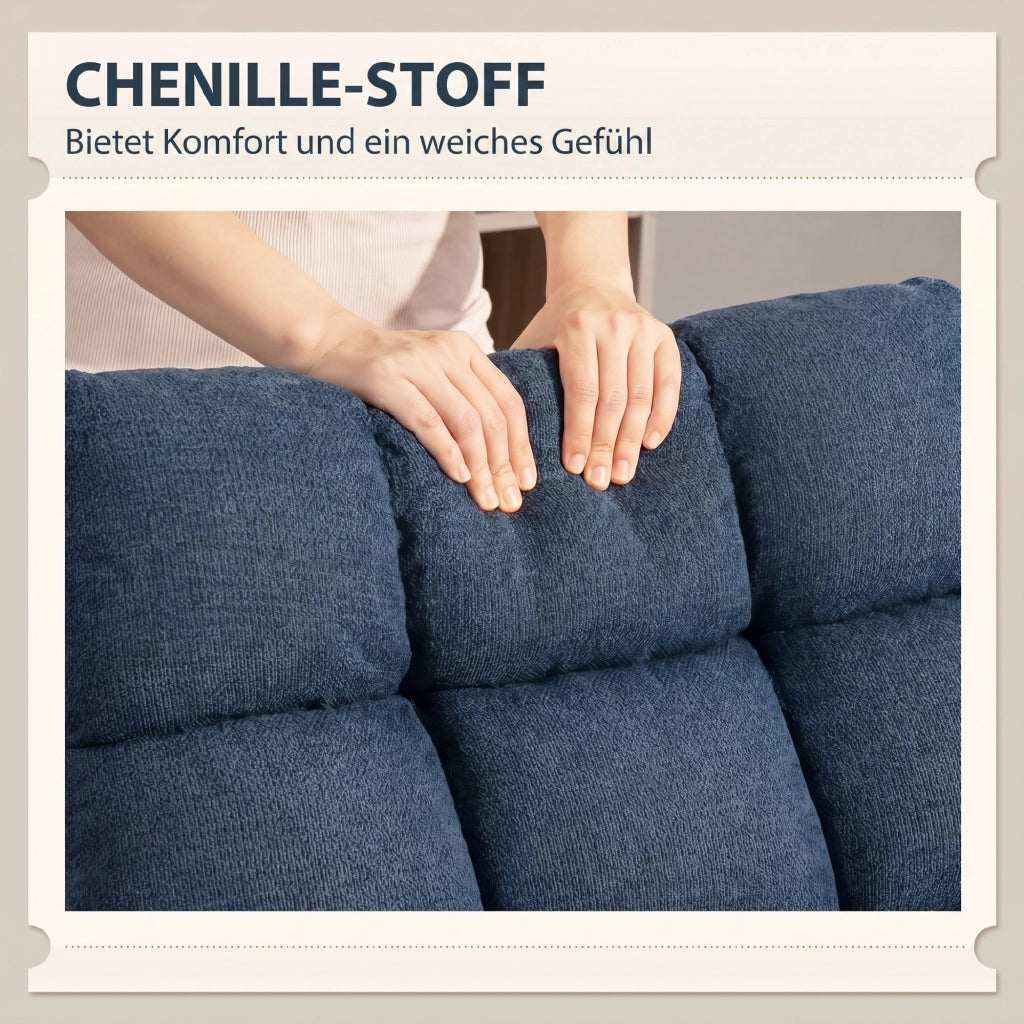 Sedia Girevole Moderna ¨C Minimal ¨C Blu Scuro Tessuto