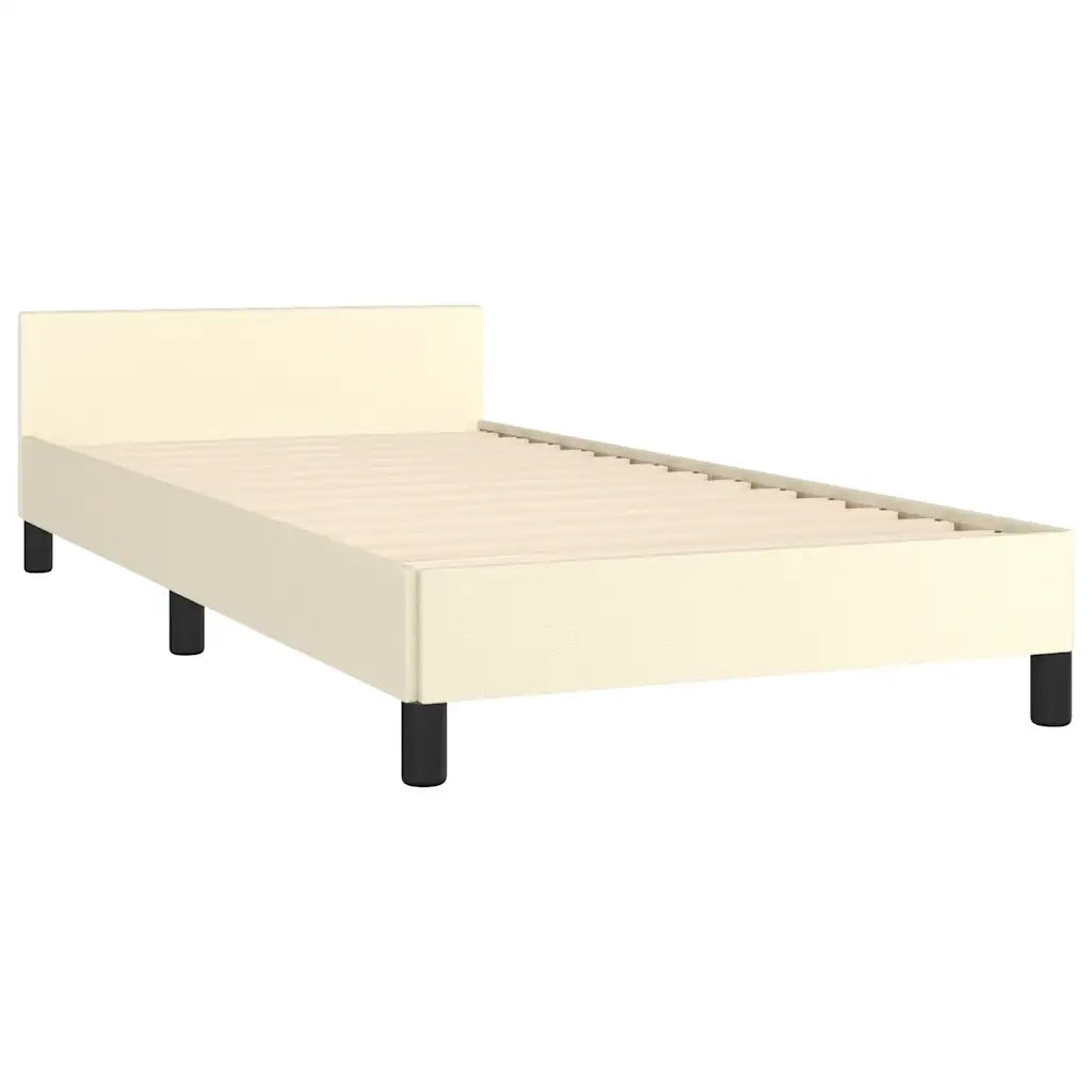 Giroletto con Testiera senza Materasso Crema 90x200 cm 347479