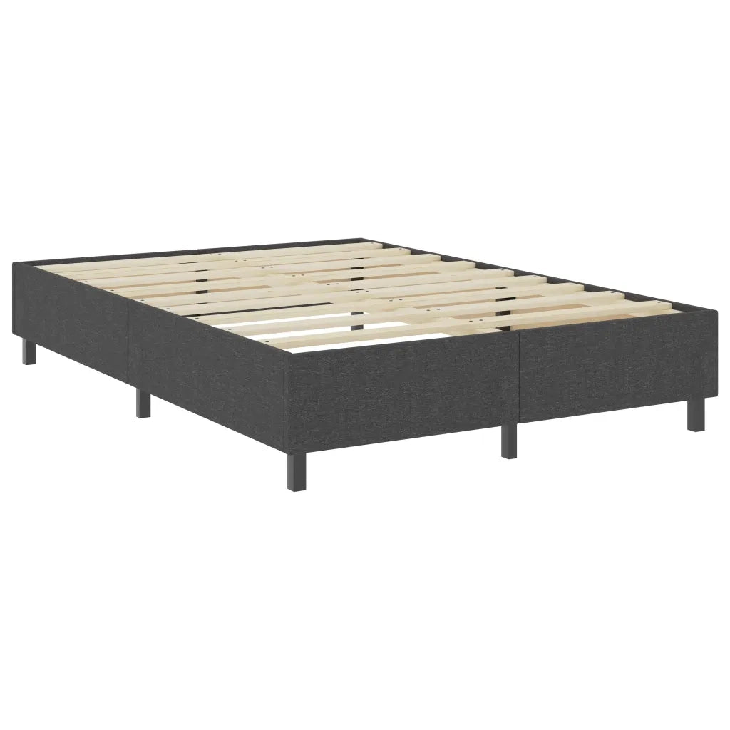 Letto a Molle Grigio Scuro in Tessuto 160x200 cm