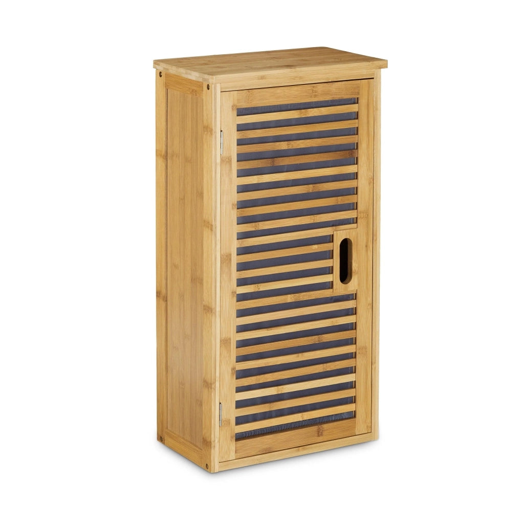 Mobiletto da bagno con ripiano in legno di bambù 66 x 35 cm 3213092