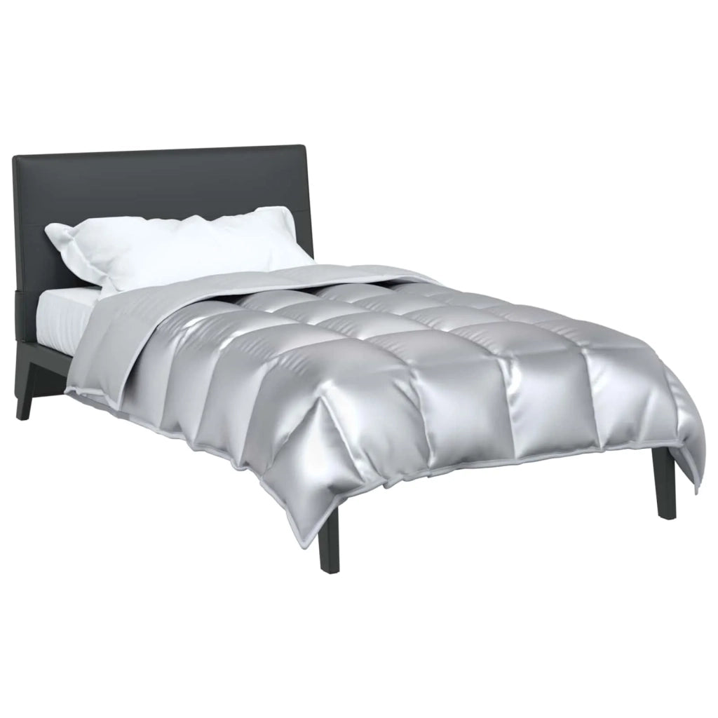 Duvet Invernale Argento 155 x 220 cm Satin e Micropile 42025862