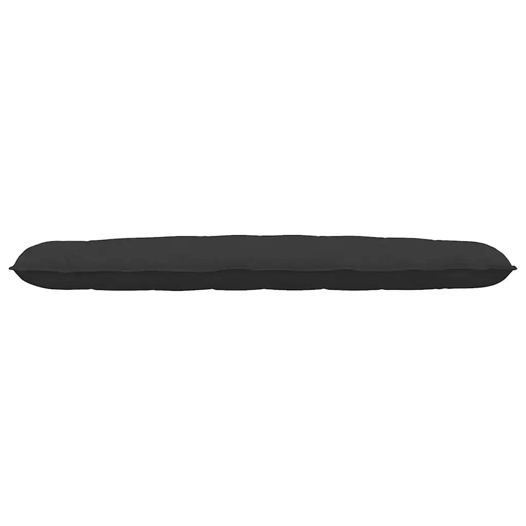 Cuscino per Schiena Nero 200 x 50 cm Tessuto in Microfibra 42014991