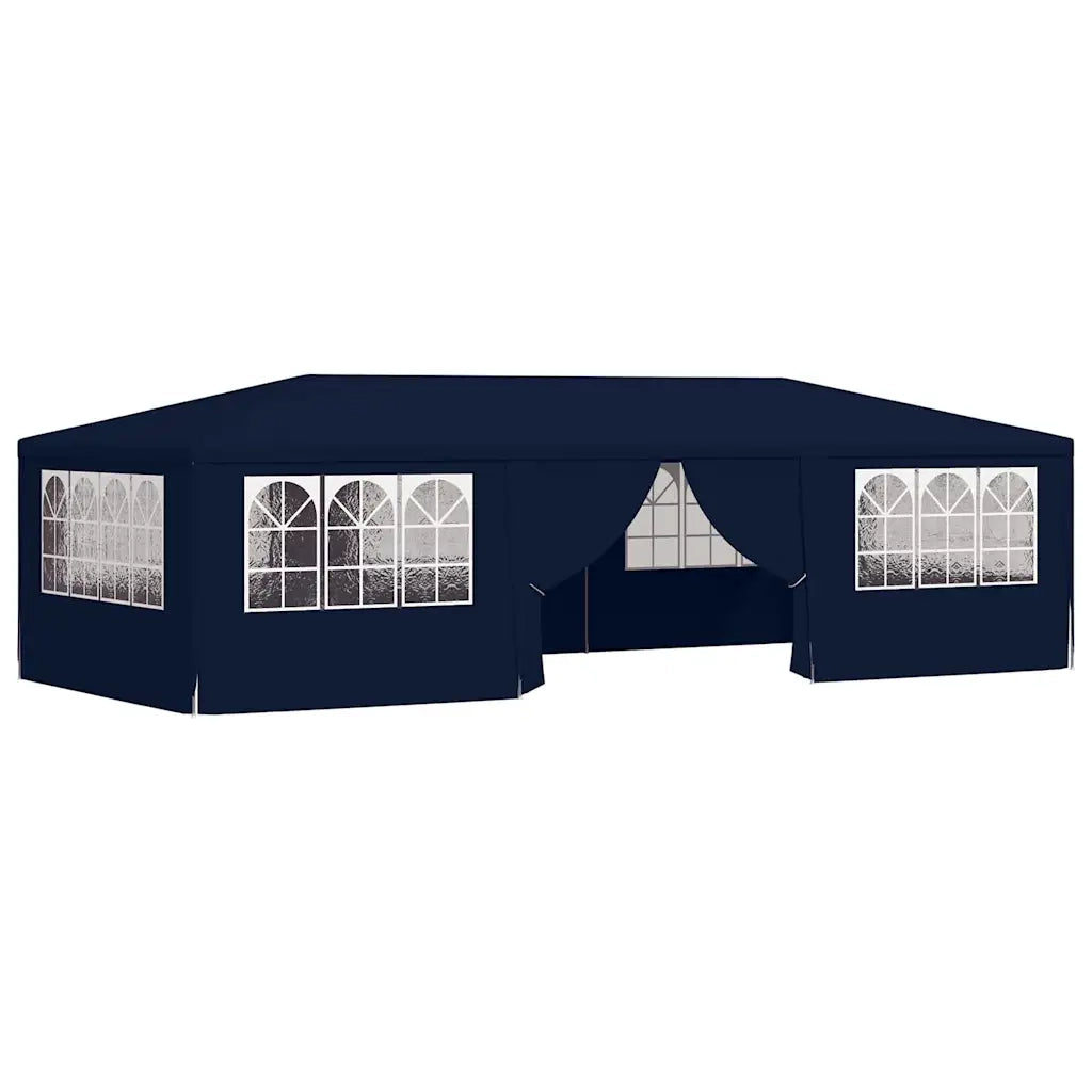 Gazebo Professionale con Pareti 4x9 m Blu 90 g/m²