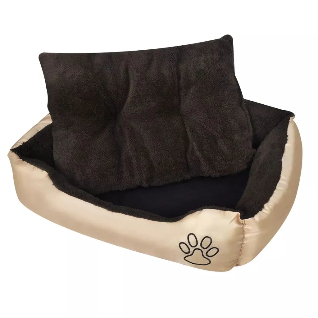 Letto per cani 110 cm beige e marrone 02_0001577