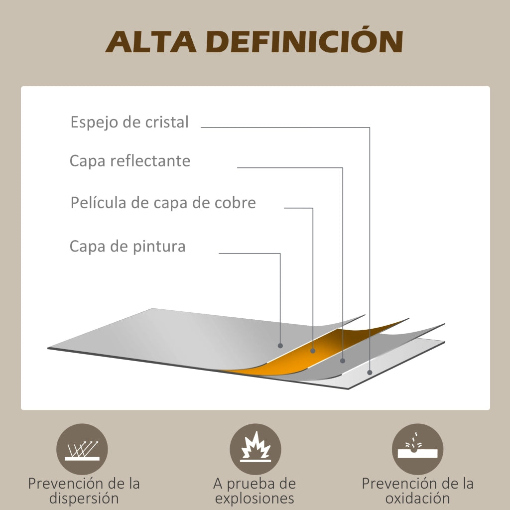 Specchio Decorativo da Parete Moderno ¨C Minimal ¨C Nero 65x110 cm