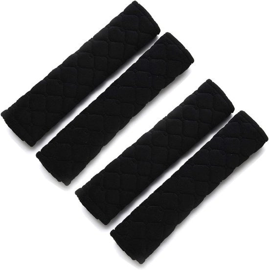 Set di 4 Cinturoni di Sicurezza Auto con Supporti Schienali - Soffici e Lavabili