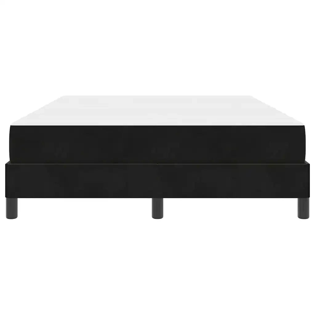 Letto a molle con materasso Nero 160 x 210 cm Tessuto