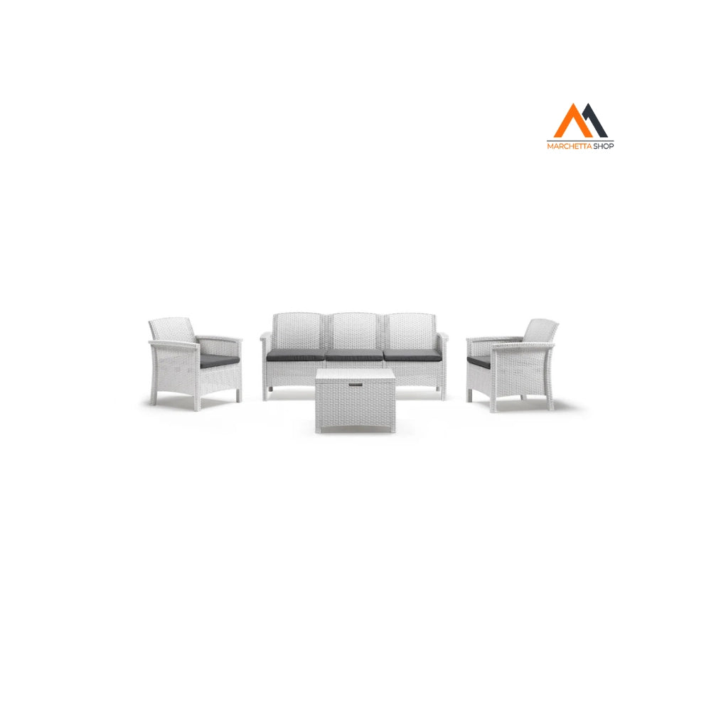 SET DA GIARDINO POLIPROPILENE 'VENEZIA III' bianco