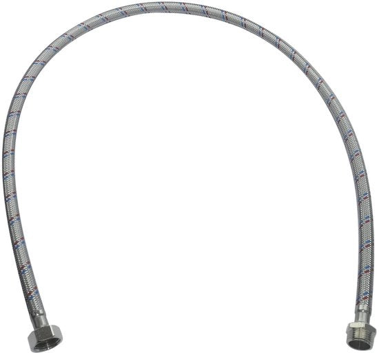 Slancio flessibile 600 mm - Aansluiting 1/2 pollice - Materiale gomma/acciaio inossidabile - Massima pressione 1 MPa - Massima temperatura 90 °C