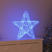Stella 3D con 50 LED Blu 55 x 53.5 x 10 cm Acrilico 42019100